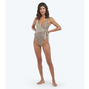 NWT Summersalt The Perfect Wrap One Piece Swimsuit Lines in the Sand Size 2